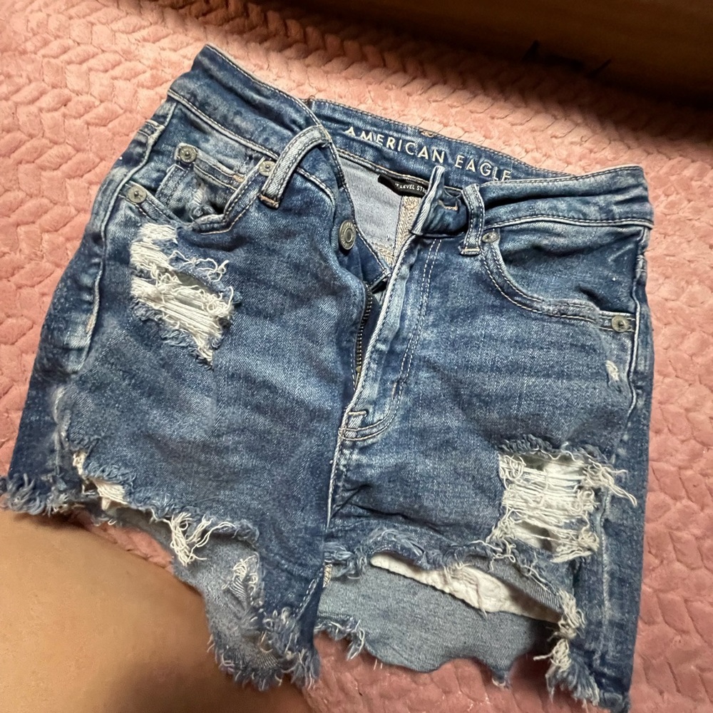 American eagle ripped jeans shorts
